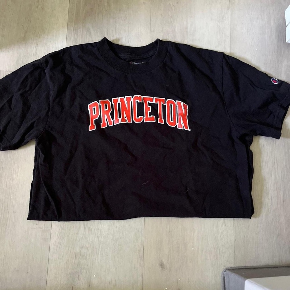 Champion Women's Black and Navy T-shirt